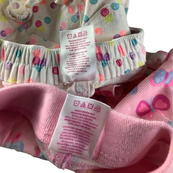 Garanimals Baby Girl 2 Pc Shorts Set 3-6M Butterfly & Polka Dot Prints - Picture 3 of 10